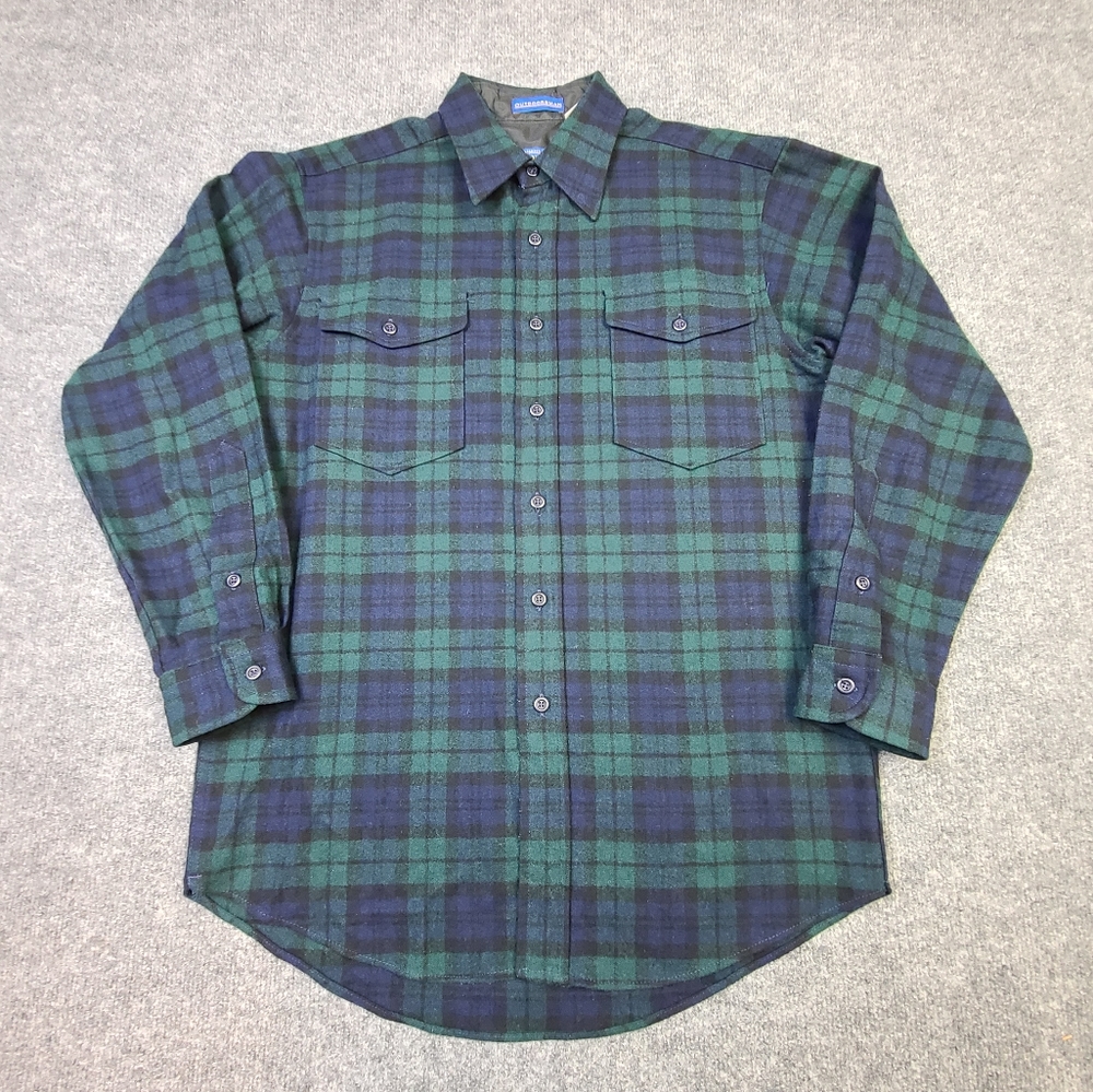 Pendleton Mens Virgin Wool Flannel Medium Authentic Black Watch Tartan